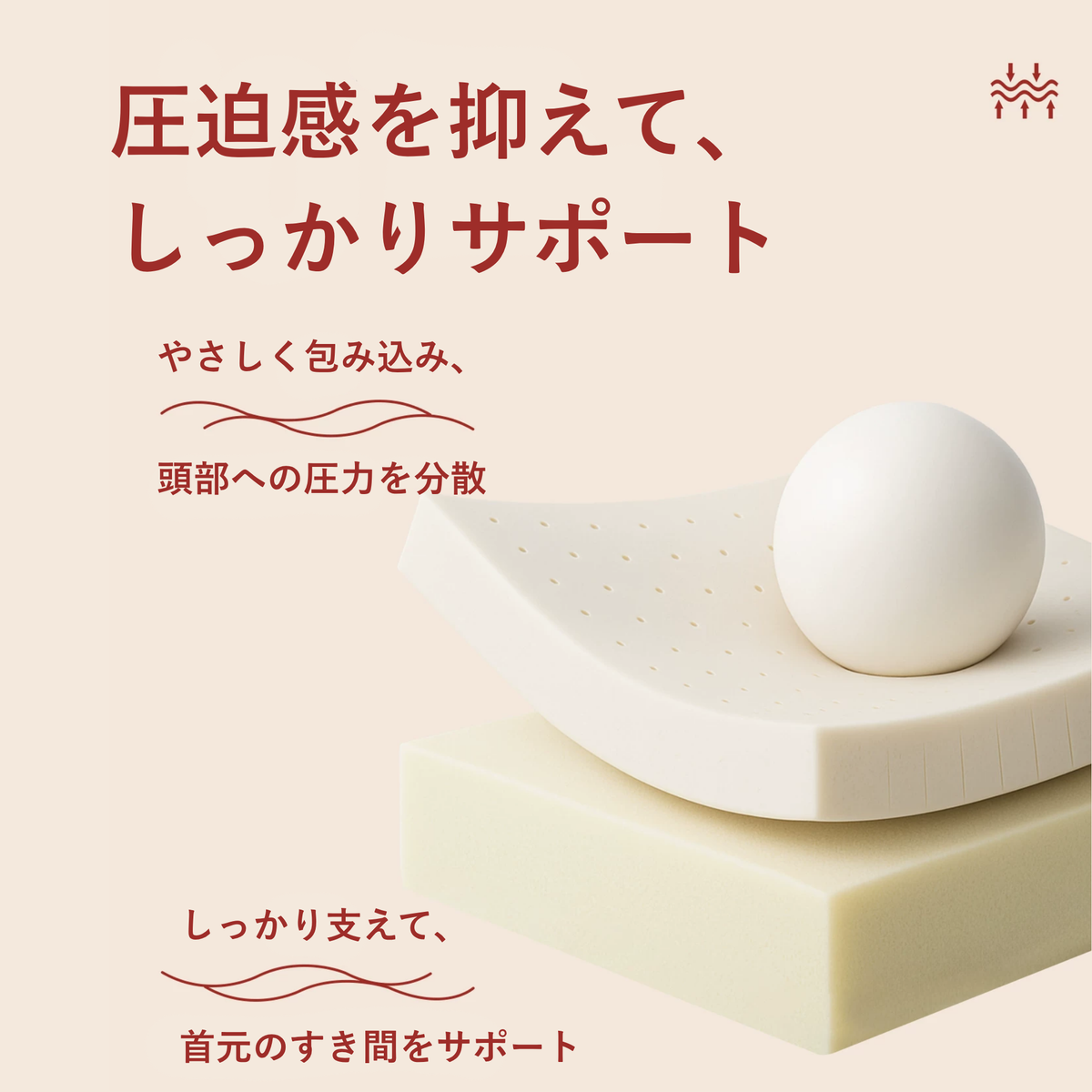 Peir 3D高弾力フォームエアピロー（M・Lサイズ）
