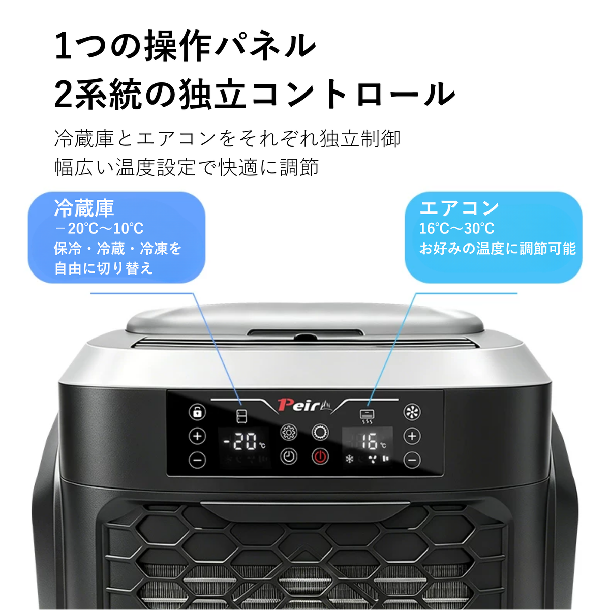 Peir クールデュオ（30L・冷蔵庫・エアコン一体型）