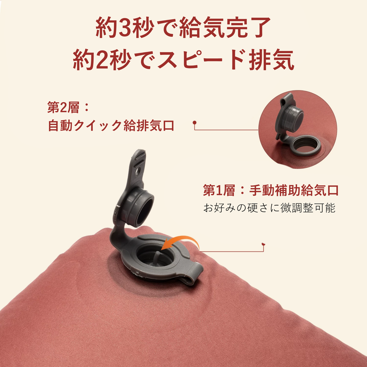 Peir 3D高弾力フォームエアピロー（M・Lサイズ）